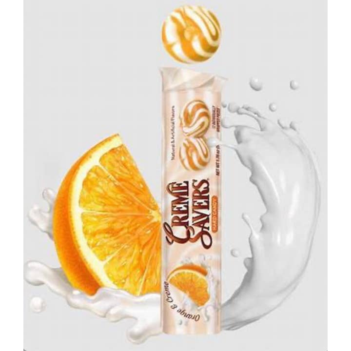 O'Shea's Candies Sweet Shop - Wholesale Hard Candy - Nostalgic Orange 🍊 Cream Saver Retro Roll 24ct Display
Box2