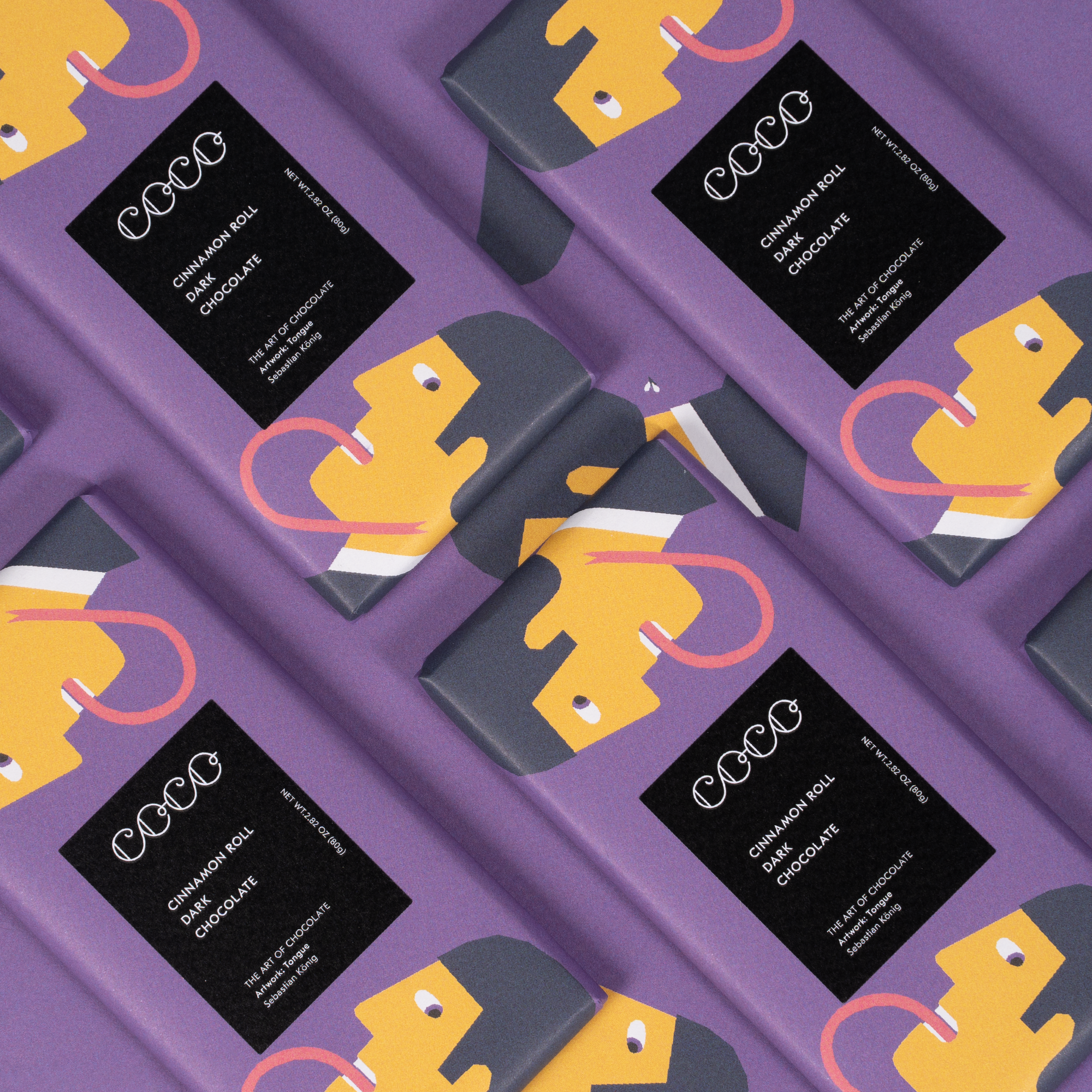 COCO Chocolatier [No duties when shipping to US!] - Vente Barre chocolatée - Tablette de chocolat noir rouleau à la cannelle 80 g (lot de 12)1