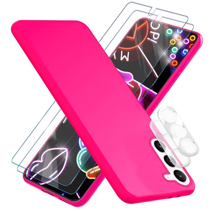 Coque en silicone néon Samsung pour Galaxy S23 Plus, 2x protection d'écran et de caméra pour la vente par SchnappFreude