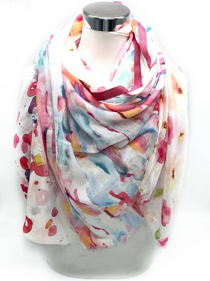4 in 8 Large square patchwork scarves - 4 in 1 for wholesale by LINETA
