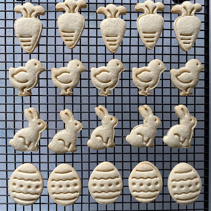 R&M International - Wholesale Cookie Cutter - Easter Pastry & Cookie Stampers Set/4