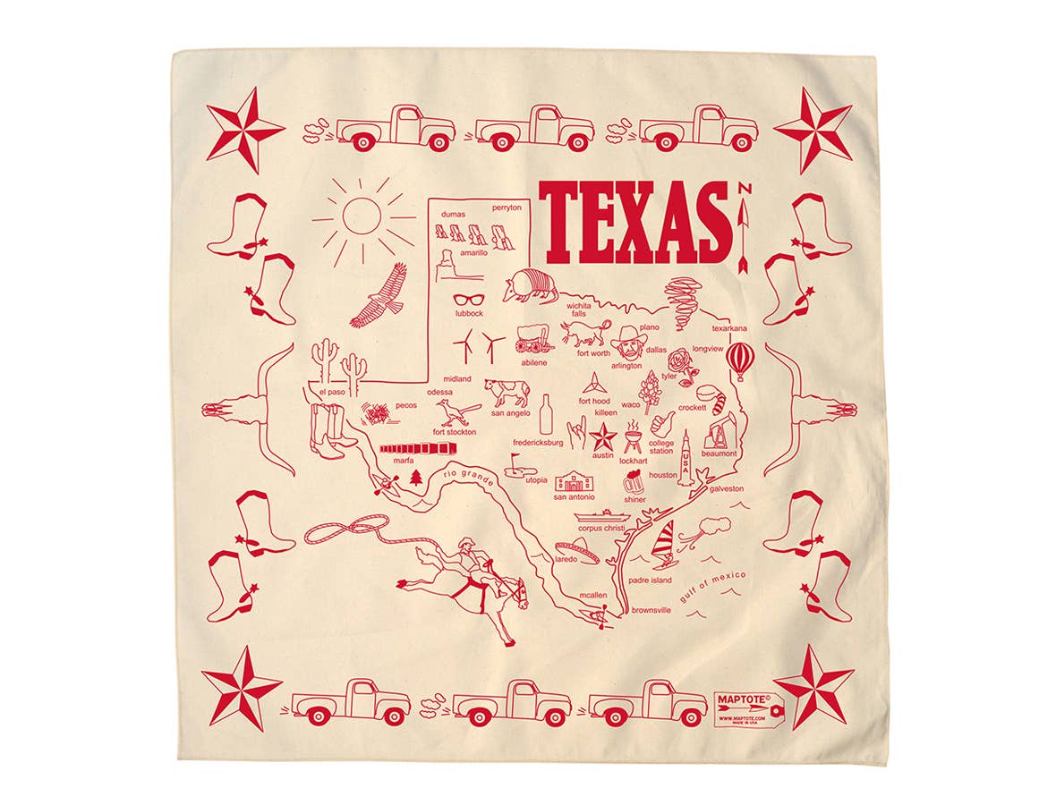 Maptote - Venta al por mayor Bandana - Unisex - Bandana Texas0