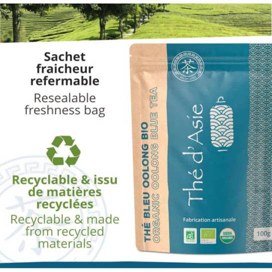 Khla - L'épicerie du Mékong - Wholesale Loose Tea - Blue tea - Oolong - Organic - in bulk - 100g4