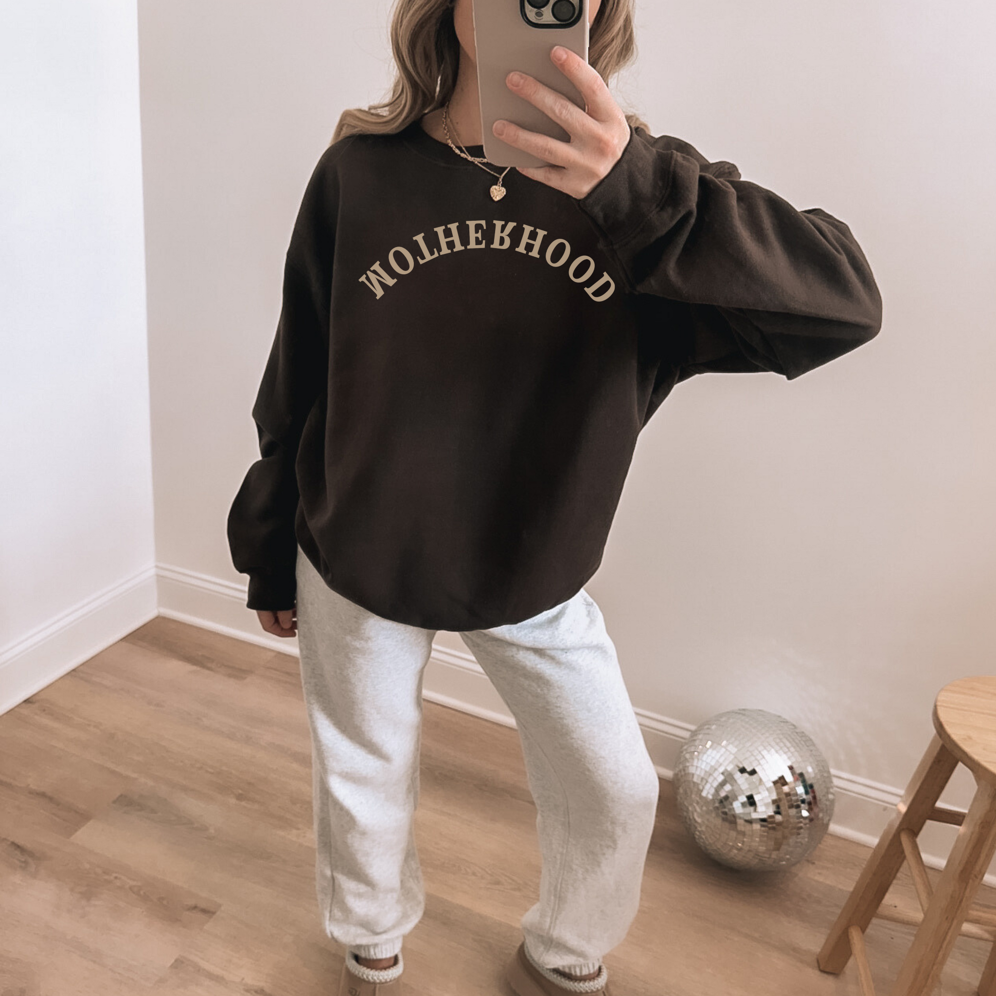 Hey Jude Graphic Tees - Wholesale Graphic Sweatshirt - Women's - Motherhood Upside Down Crewneck Sweatshirt3