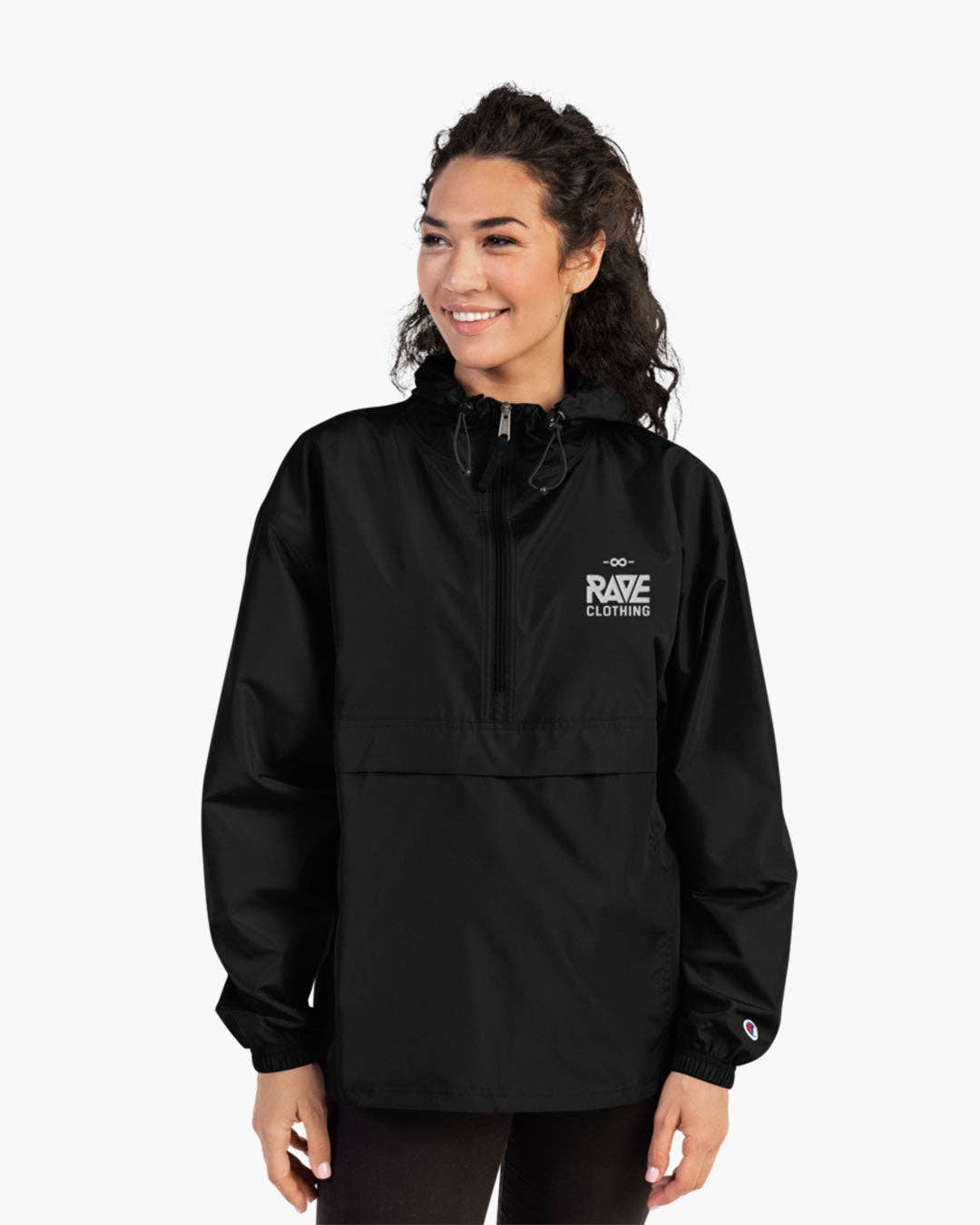 RAVE Clothing - Wholesale Winddichte jas - Uniseks - RAVE x Champion windjack zwart1