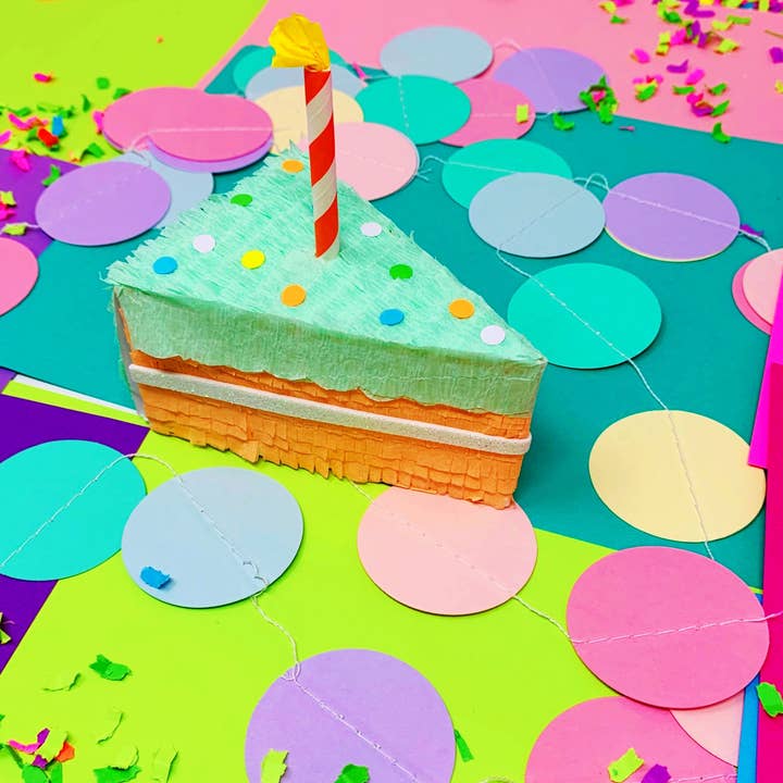 My Soiree Designs - Wholesale Party Favor - Mini Pinata Birthday Cake Slice0