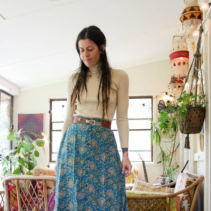 Sari Silk Skirt for wholesale by Renew Vintage