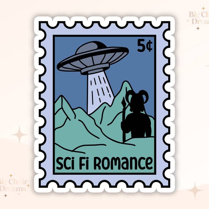 Sci Fi Romance Stämpelklistermärke - Bokälskare - Smut - Booktok - bookish Sticker - Kindle klistermärke - e-läsare - Booktrope Sticker för wholesale av Big Chair Dreams