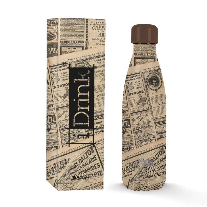 Borraccia Termica 500 ml OLD NEWSPAPER per la vendita all'ingrosso da parte di I-Total, I-Drink