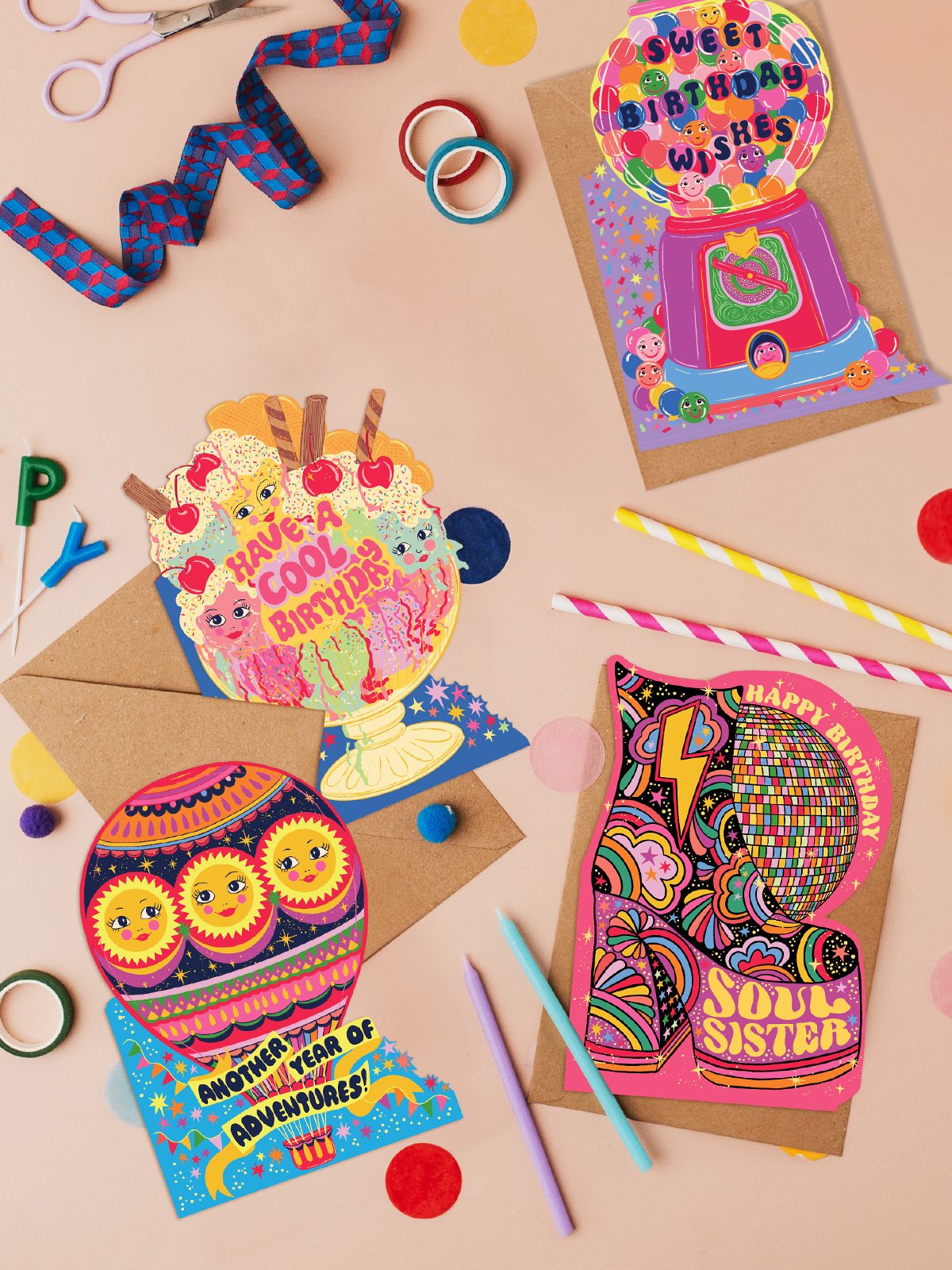 Cath Tate Cards - Wholesale Birthday Card - CANDY BIRTHDAY3