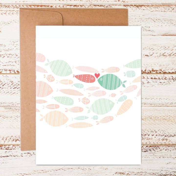 Of all the fish in the sea... you're the one for me | Greeting Card for wholesale by Sunshine + Saltwater