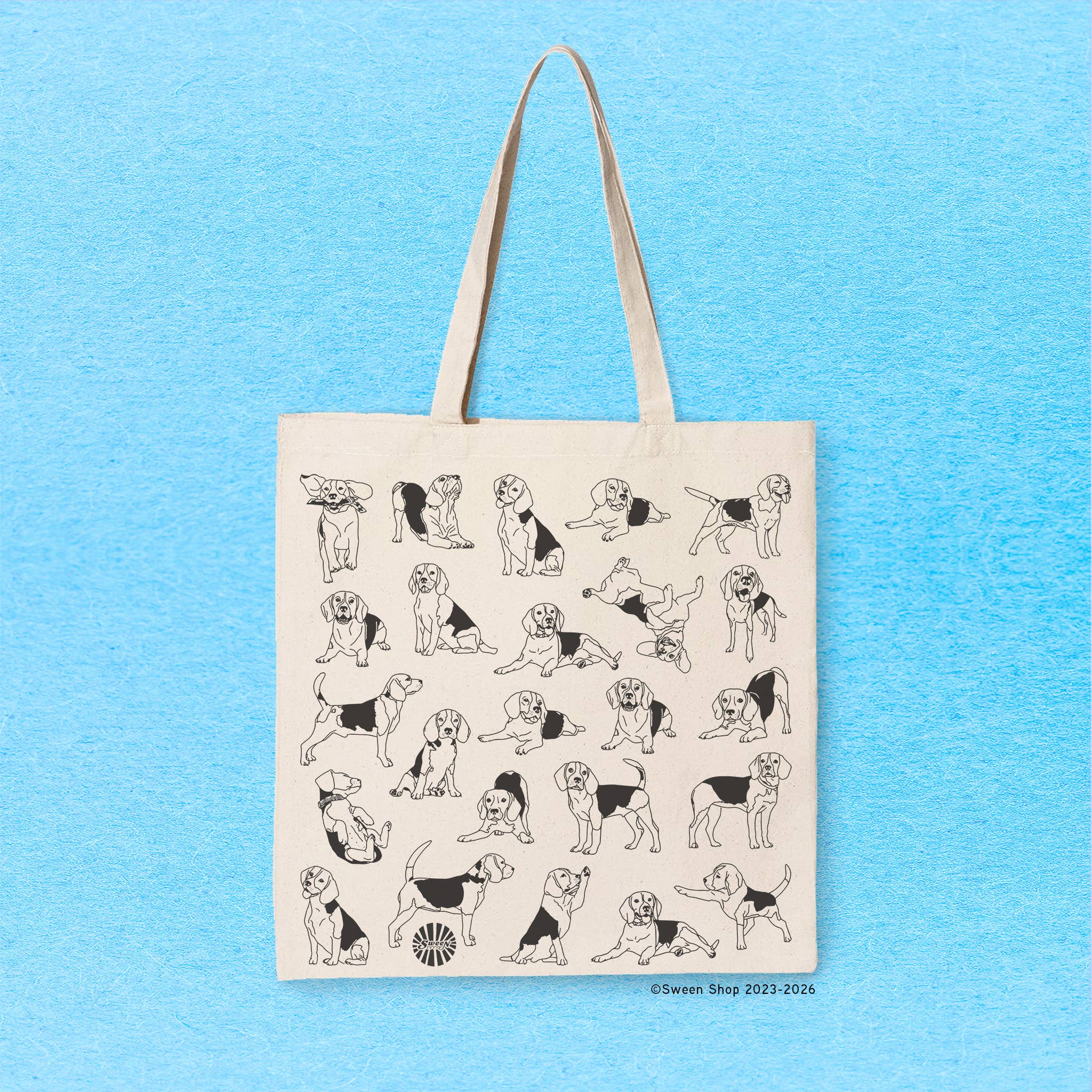 Sween Shop – Großhandel Tragetasche – Unisex – Beagle Haustier Hund Baumwoll-Canvas Tragetasche0