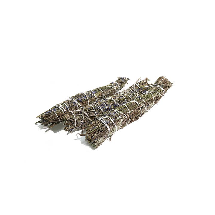 Lavender 6" Smudge & Cleanse Stick - 3 Pack for wholesale by Peace Streaks