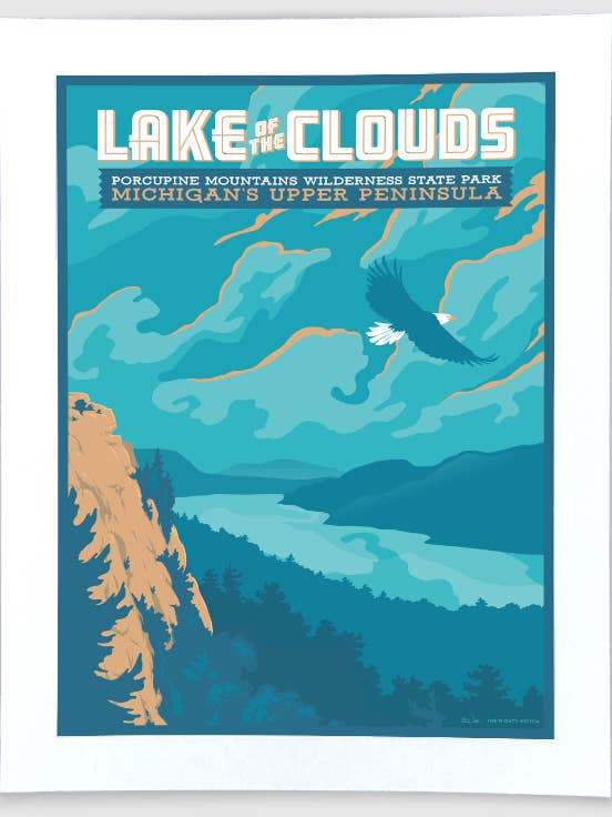 Lake of the Clouds - Michigan Travel Art Print for wholesale by The Mighty Mitten