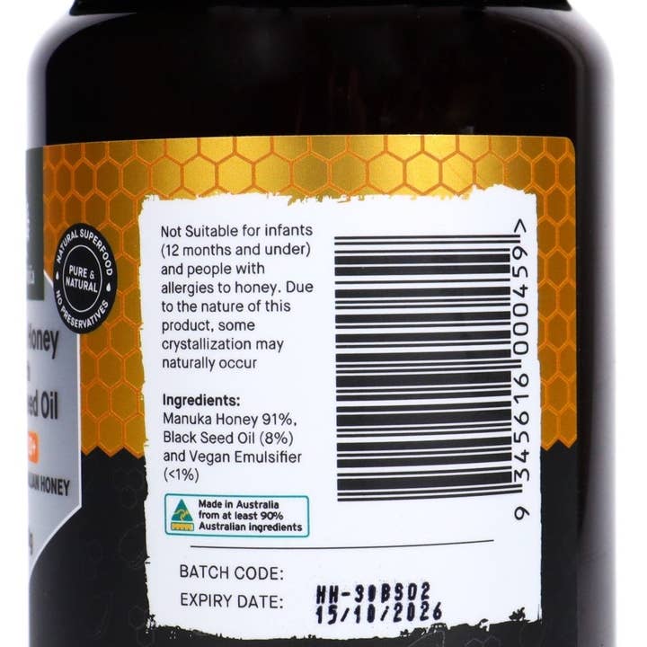 Hab Shifa - Wholesale Honey - Manuka Honey (MGO 30+) with Black Seed Oil 500g