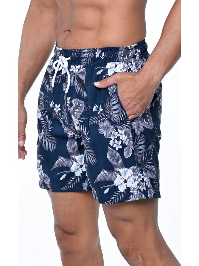 Hawk's Bay - Wholesale Swim Shorts - Men's - Men's Swimming Elastic Printed Fun Prints Boardshorts
