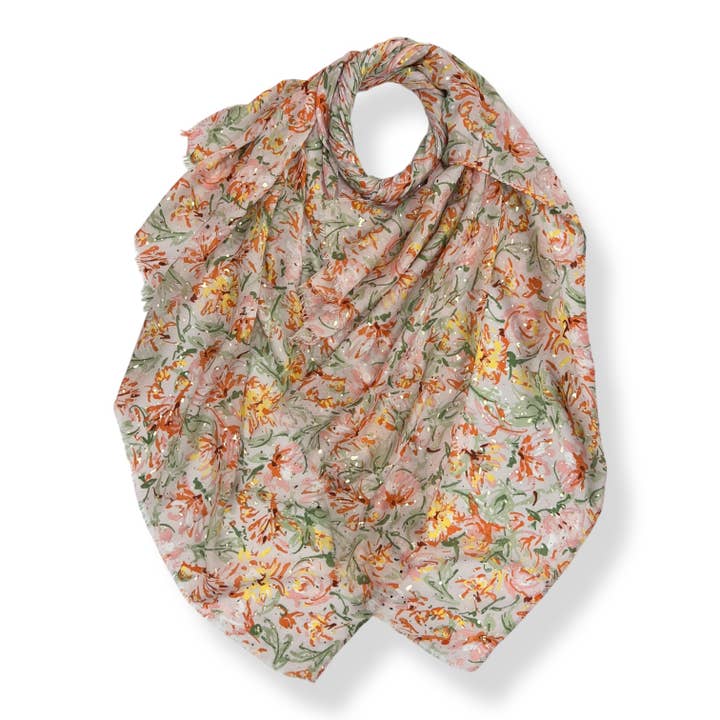 Imprimé de fleurs d'hibiscus pour la vente par London Scarves