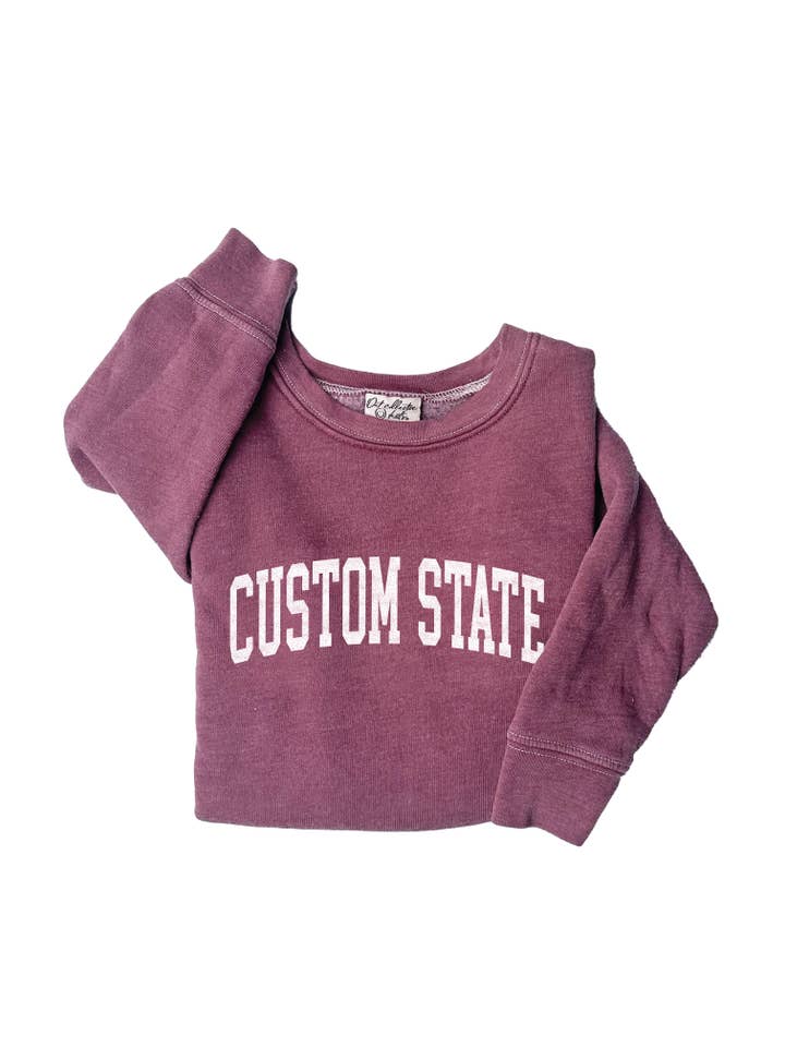 OAT COLLECTIVE - Wholesale Sweatshirt - Kids - CUSTOM STATE Toddler Mineral Graphic Sweatshirt