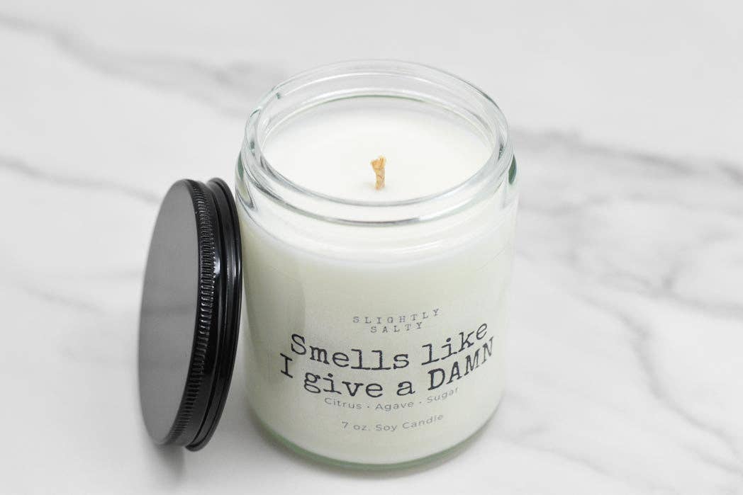 Slightly Salty - Wholesale Jar/Filled Candle - Smells Like I Give a Damn – Citrus Soy Candle1