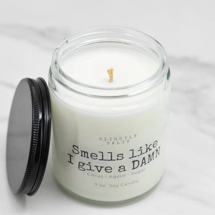 Slightly Salty - Wholesale Jar/Filled Candle - Smells Like I Give a Damn – Citrus Soy Candle1