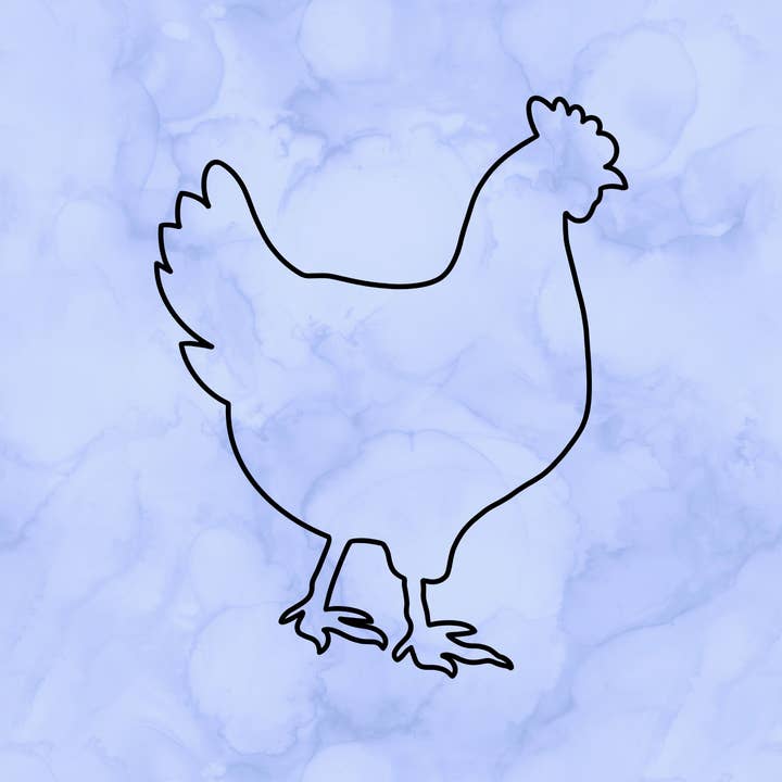 Chicken Outline Decal (2") for wholesale by Sticking with You