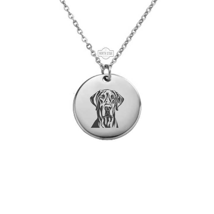 Personalized Great Dane Necklace/Keychain in Gold/Silver for wholesale by North Star Rustics Too