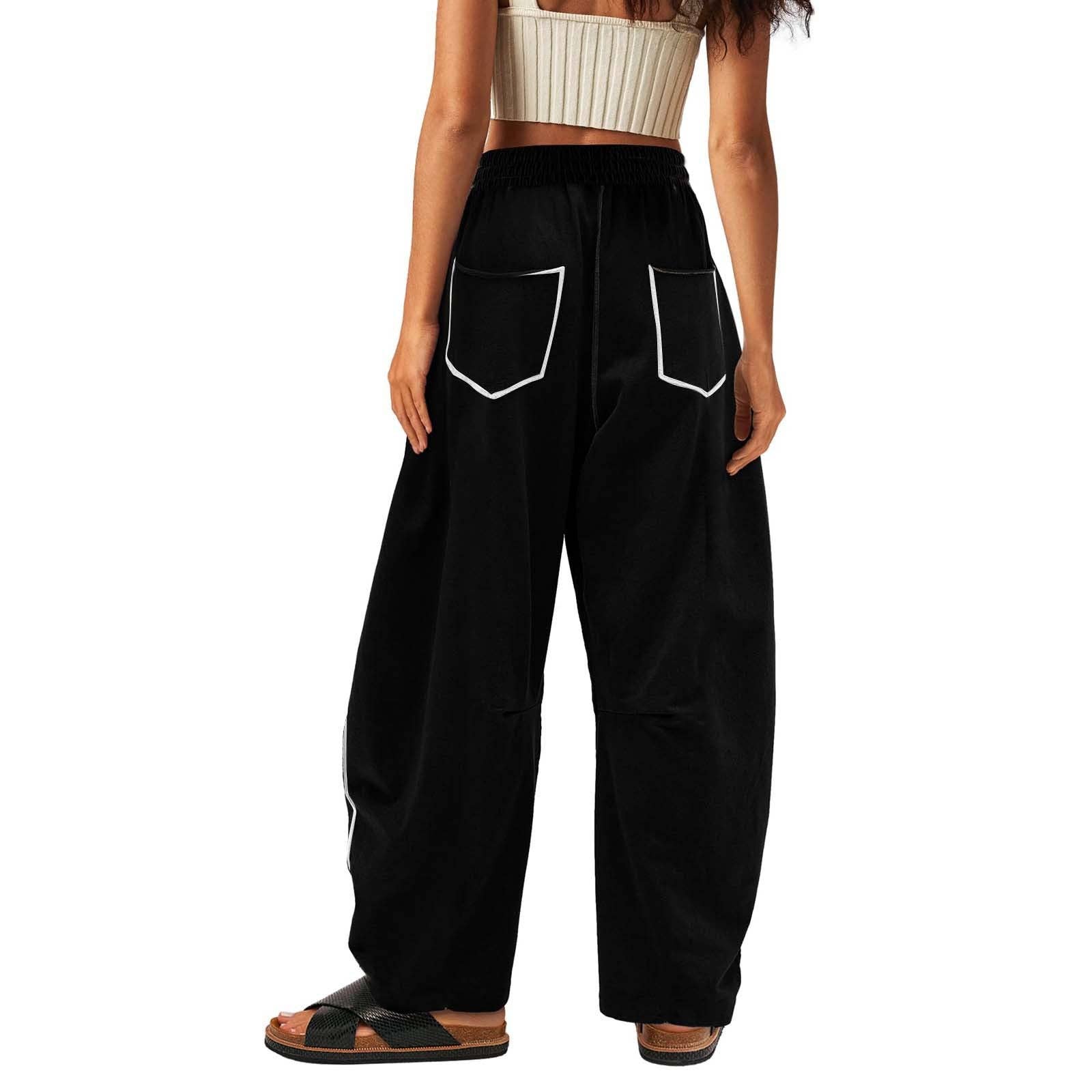 Dipped Shop - Wholesale Pants - Women's - Simple Drawstring Mid-Waist Causal Pants DP25F5471