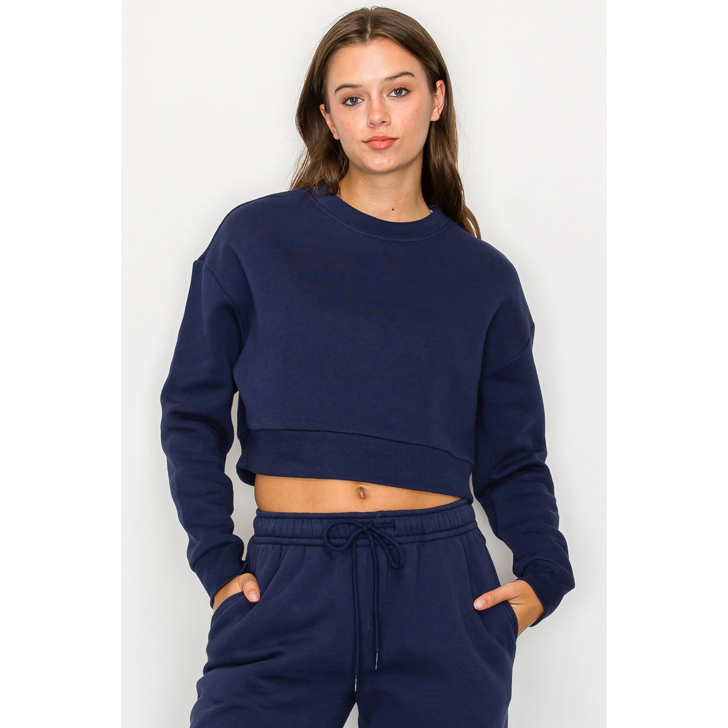 Timeless - Wholesale Sweatshirt - Women's - Cropped Fleece Crewneck Sweatshirt10