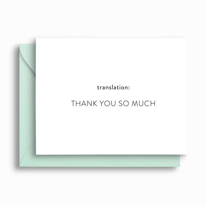 Thank You So Much Green Notecard Set - Box of 12 for wholesale by Annabel Reese