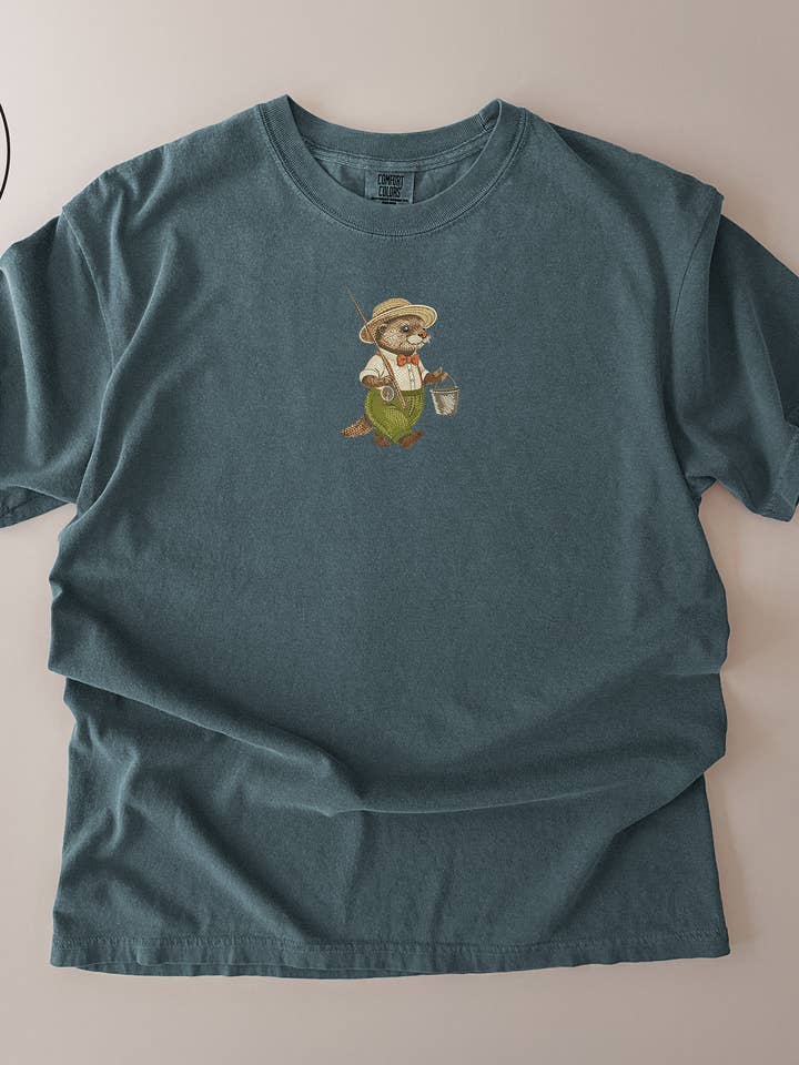 Camiseta de Pesca con Nutria Bordada para venta al por mayor de Minnesota Sisters