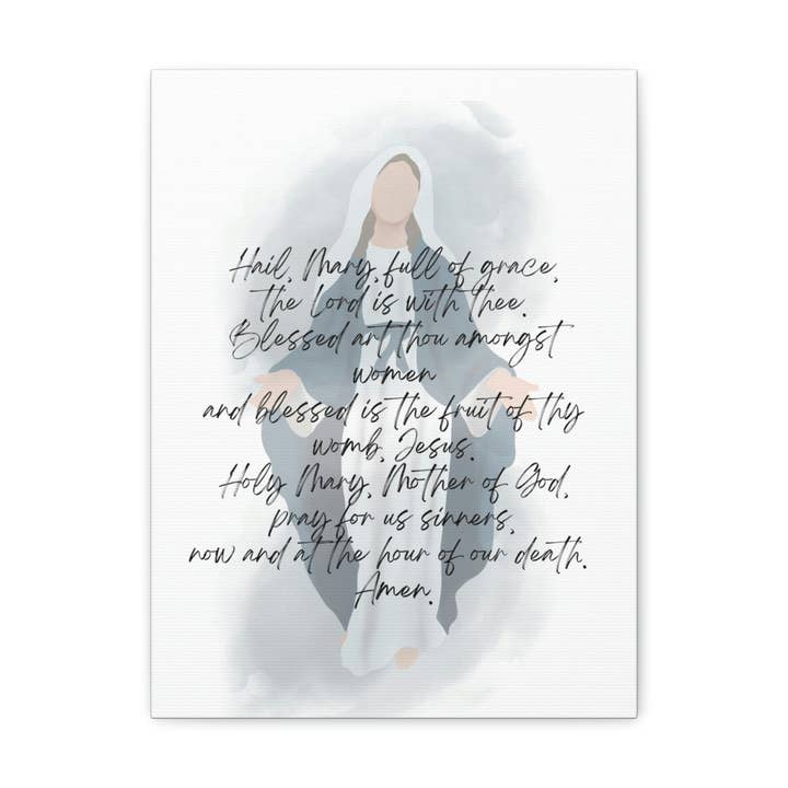 Hail Mary prayer wall art for wholesale by A Mom Raising Arrows