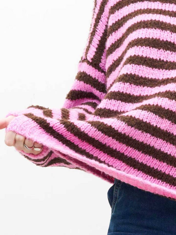 AMELÉ - Wholesale Knit Sweater - Women's - Striped sweater2