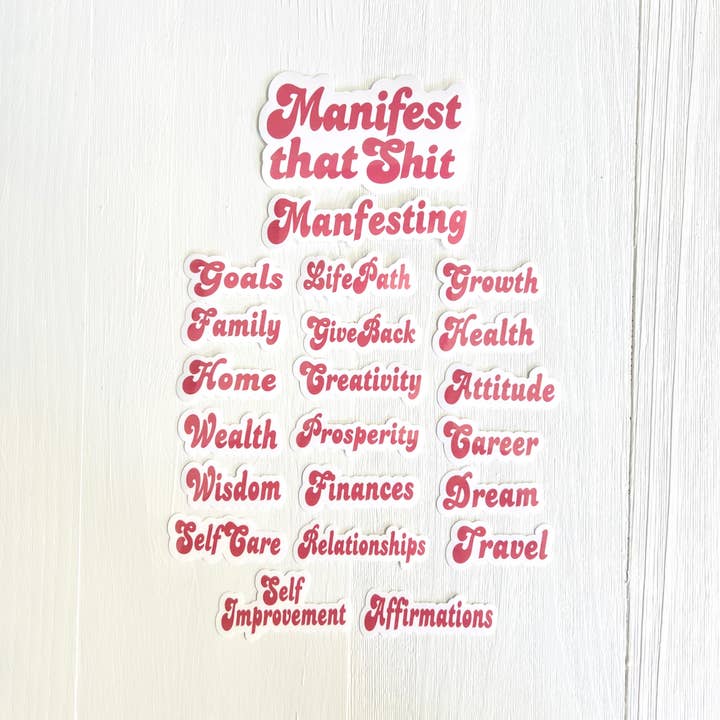 Manifest Vision Board or Journal Sticker Pack for wholesale by 2Bisters