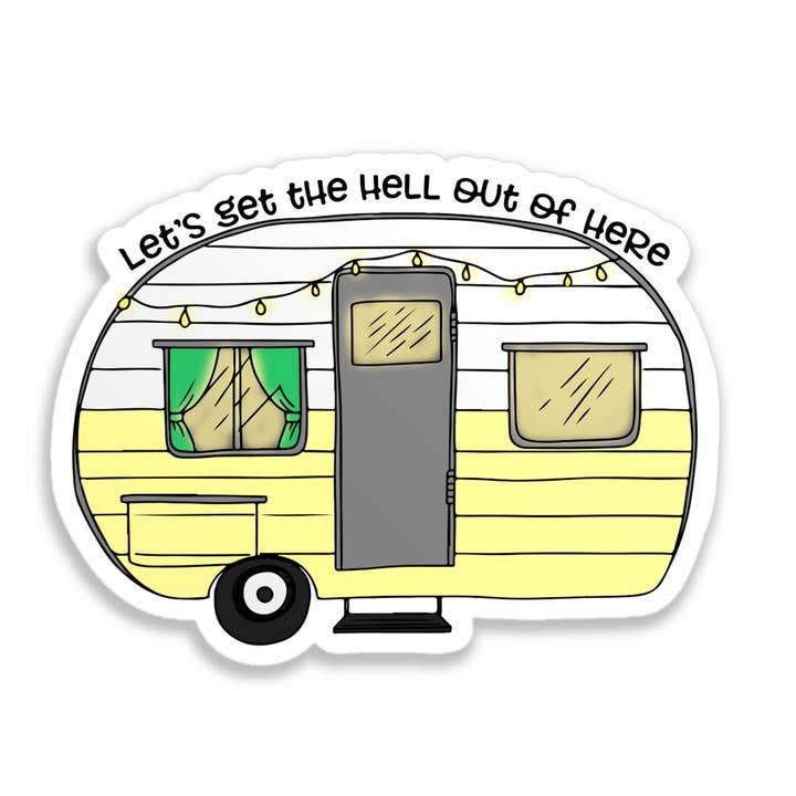 Greetings from Bergen Place - Wholesale Sticker - Let's Get the Hell Out of Here Sticker0