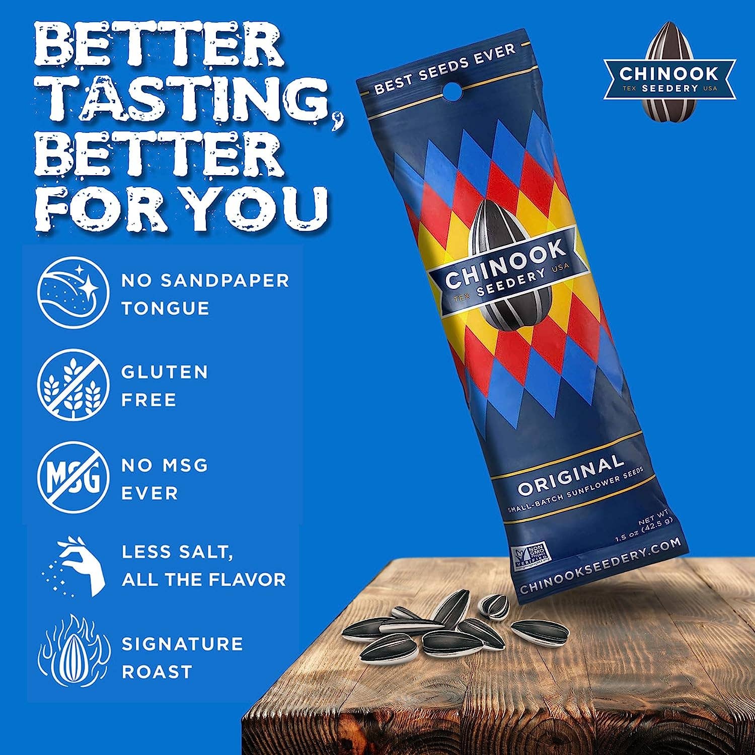 Chinook Seedery - Wholesale Seeds/Kernels - Original Sunflower Seeds | Single Serve Packs | 1.5oz3