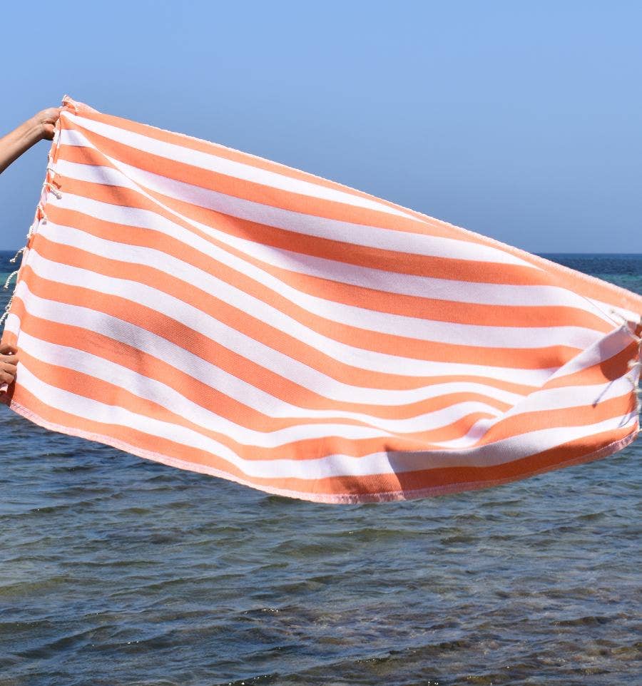 Fouta Tunisia - Vendita all'ingrosso Telo mare - Fouta Alaska con righe verticali eleganti21