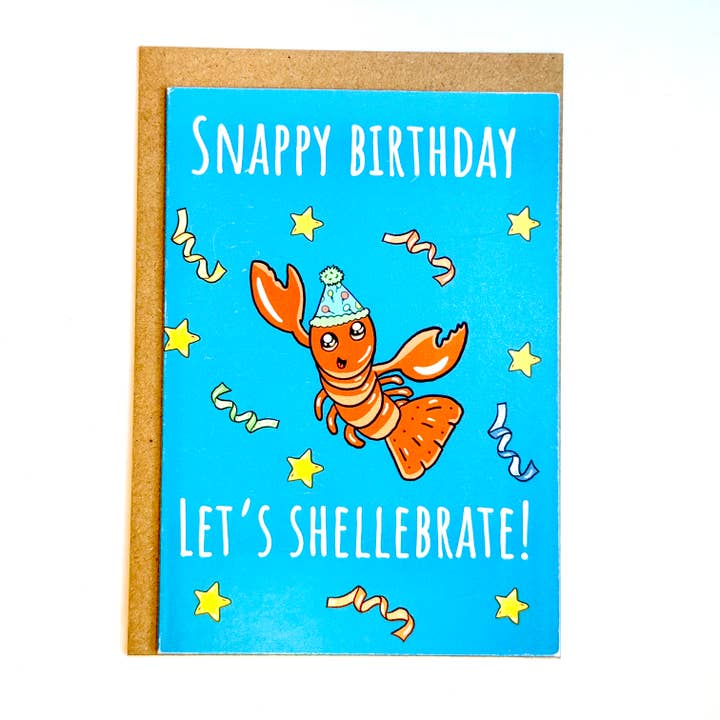 Snappy Birthday Card|Lobster Birthday Card |Birthday Card #3 for wholesale by Puntastic & Ho