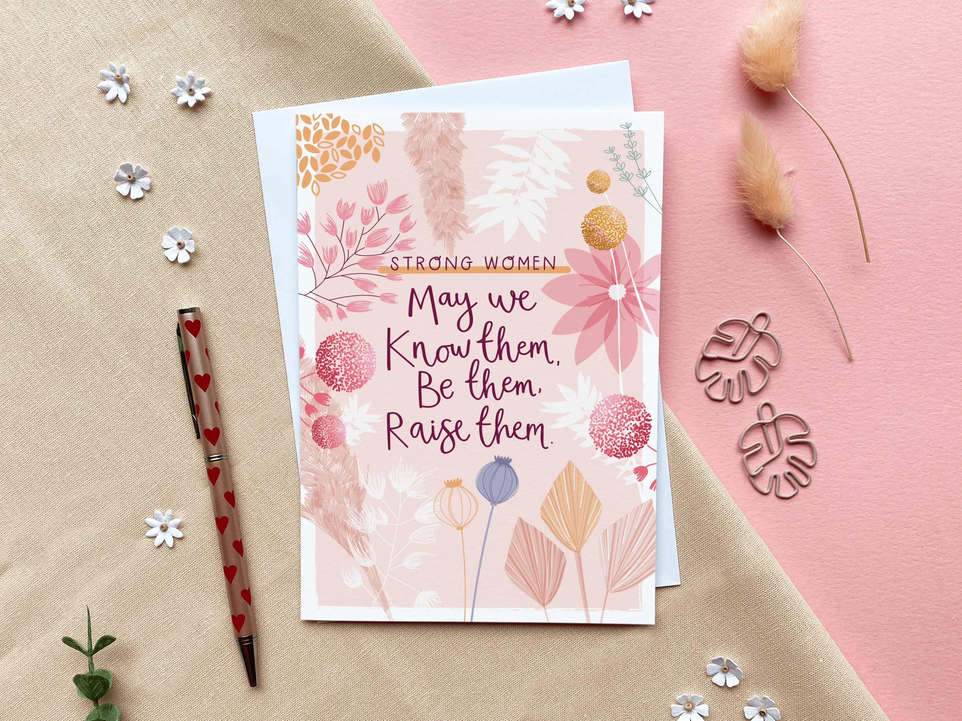 Two For Joy Illustration – wholesale Encouragement card – Strong Women - Luxury Affirmation Card0