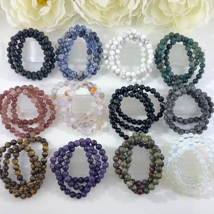 Quasar Gems USA - Wholesale Beaded Bracelet - Gemstone Bracelets 8mm