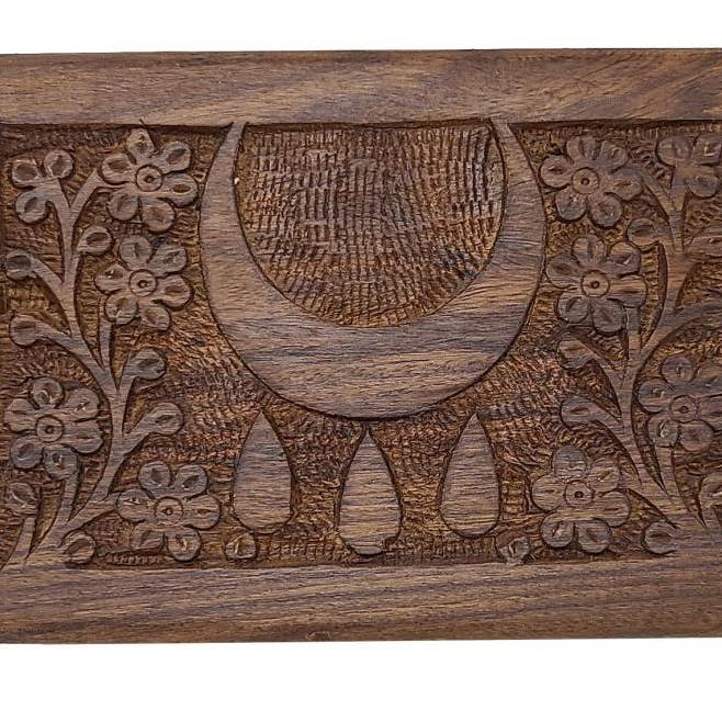 Cloud Apartments - Wholesale Decorative Box - Blessing Symbol Wooden Carved Box - 4x6 Inches