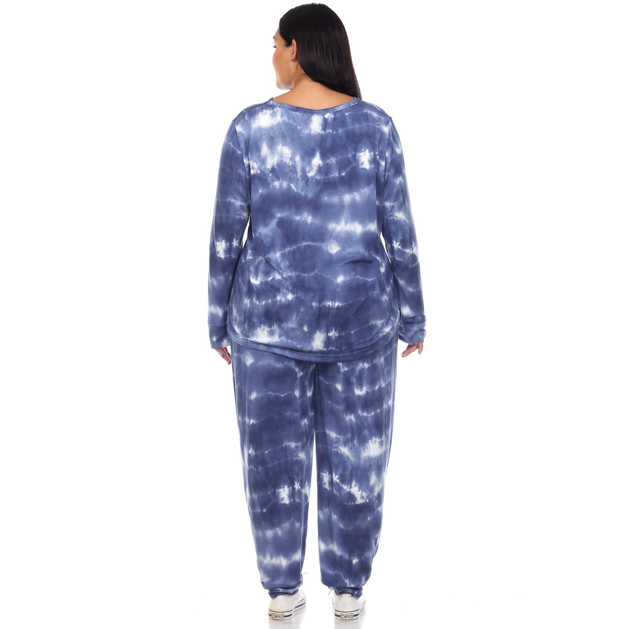 WHITE MARK - Vendita all'ingrosso Completo loungewear - Donna - Set da salotto tie-dye 2 pezzi taglie forti - NUOVI COLORI3
