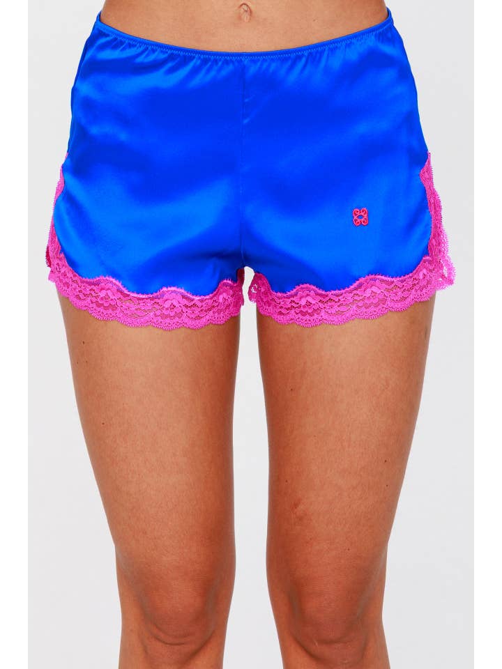 Vannina Vesperini - Wholesale Sleepwear Bottom - Women's - Silk boxer, MagicBlu - Mystic5