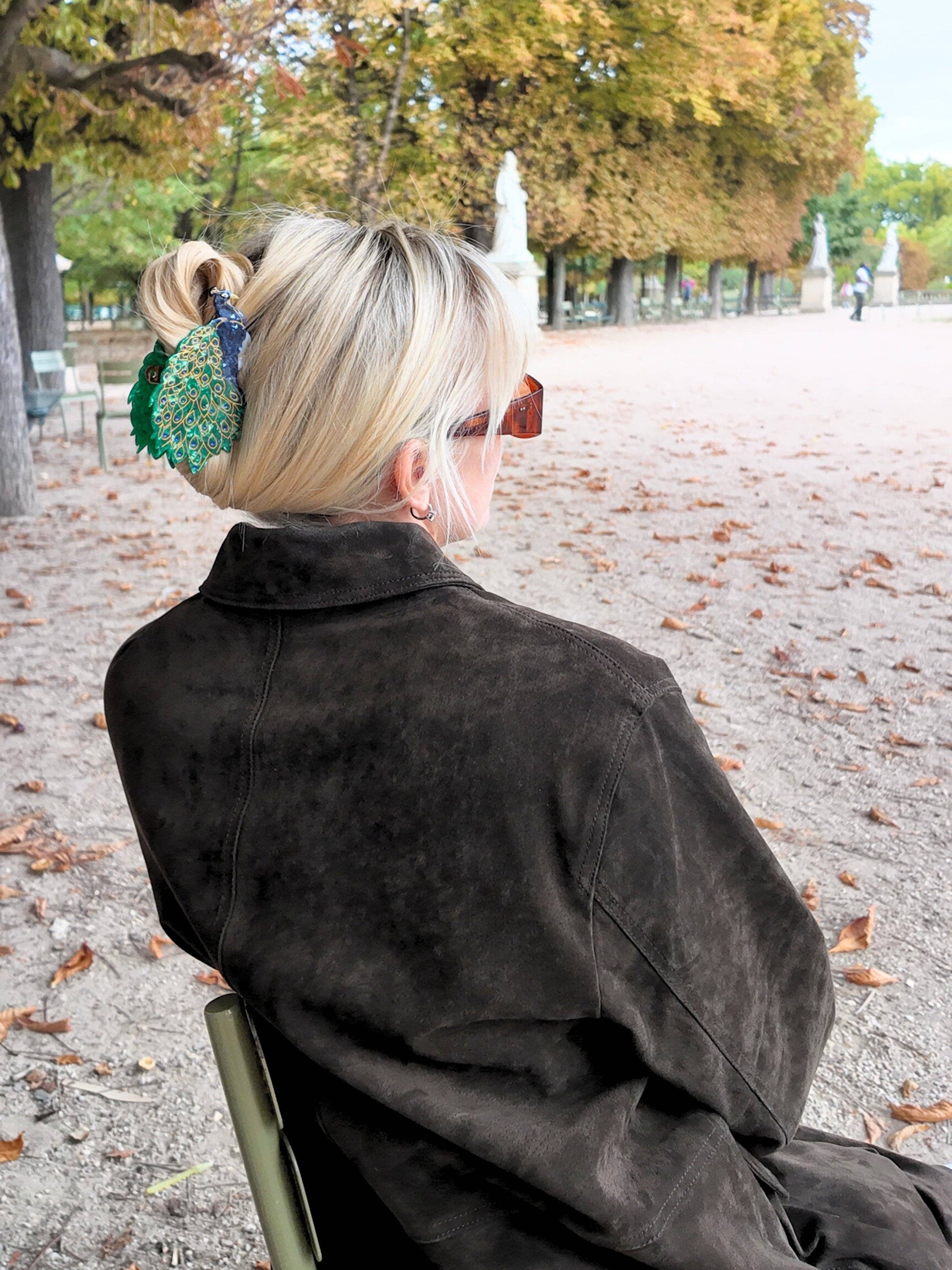 Solar Eclipse - Wholesale Hair Clip - Women's - Hand-painted Peacock Bird Claw Hair Clip | Eco-Friendly4