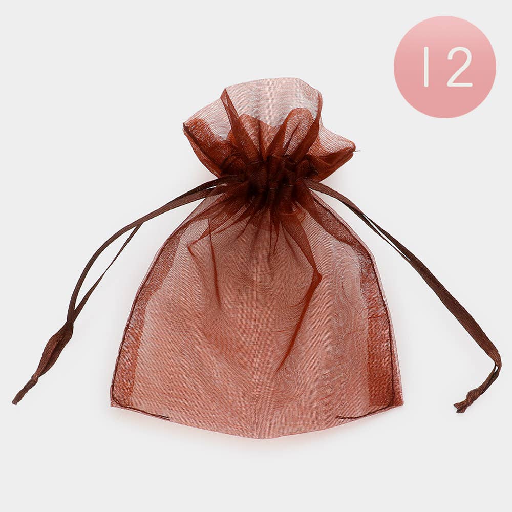 Sensibling Corp. - Vente Pochette cadeau - 12PCS - 4 X 5 Sacs Cadeaux en Organza avec Ruban3
