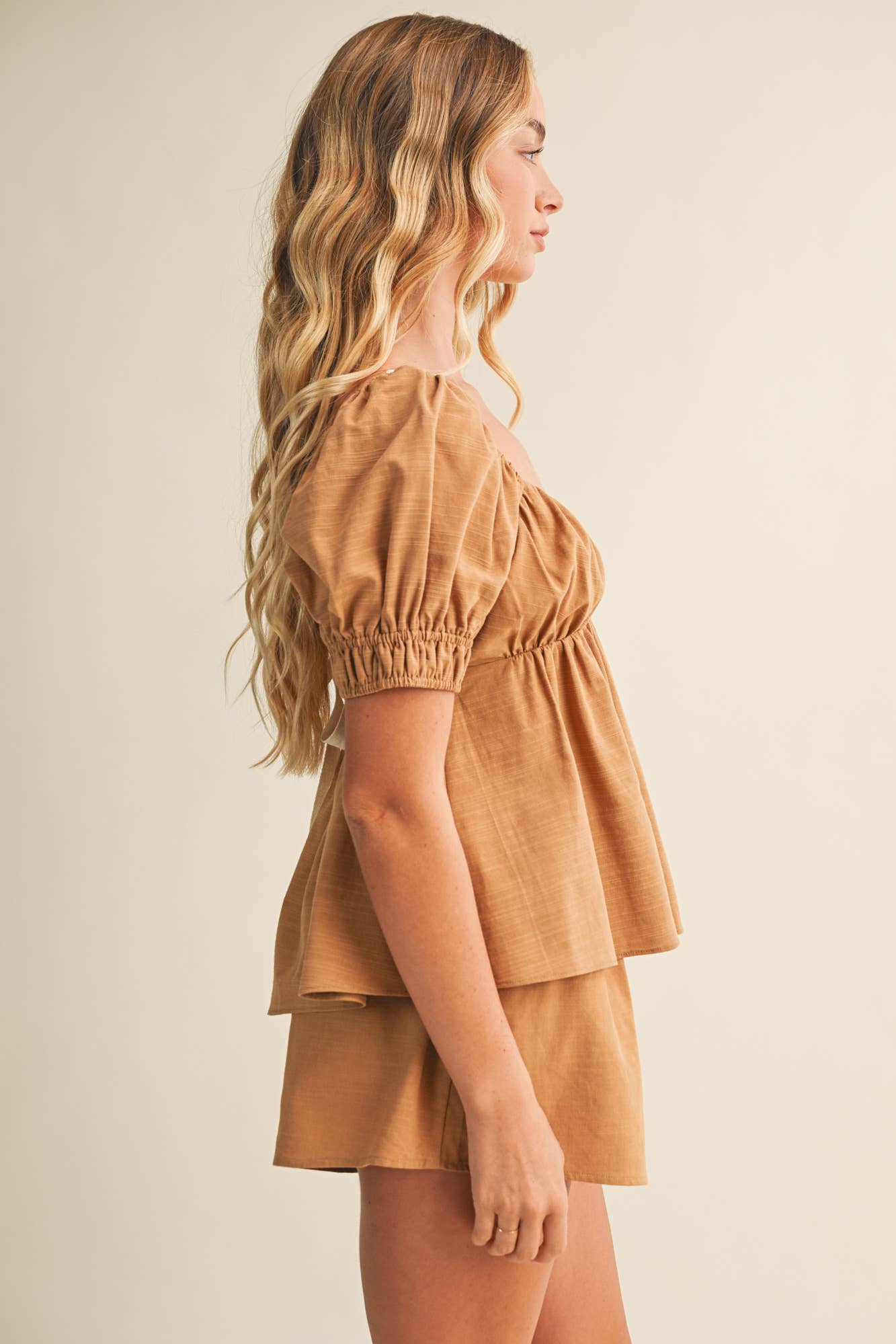 Mustard Seed - Wholesale Blouse - Women's - OPEN BACK PUFF SLEEVE TOP3