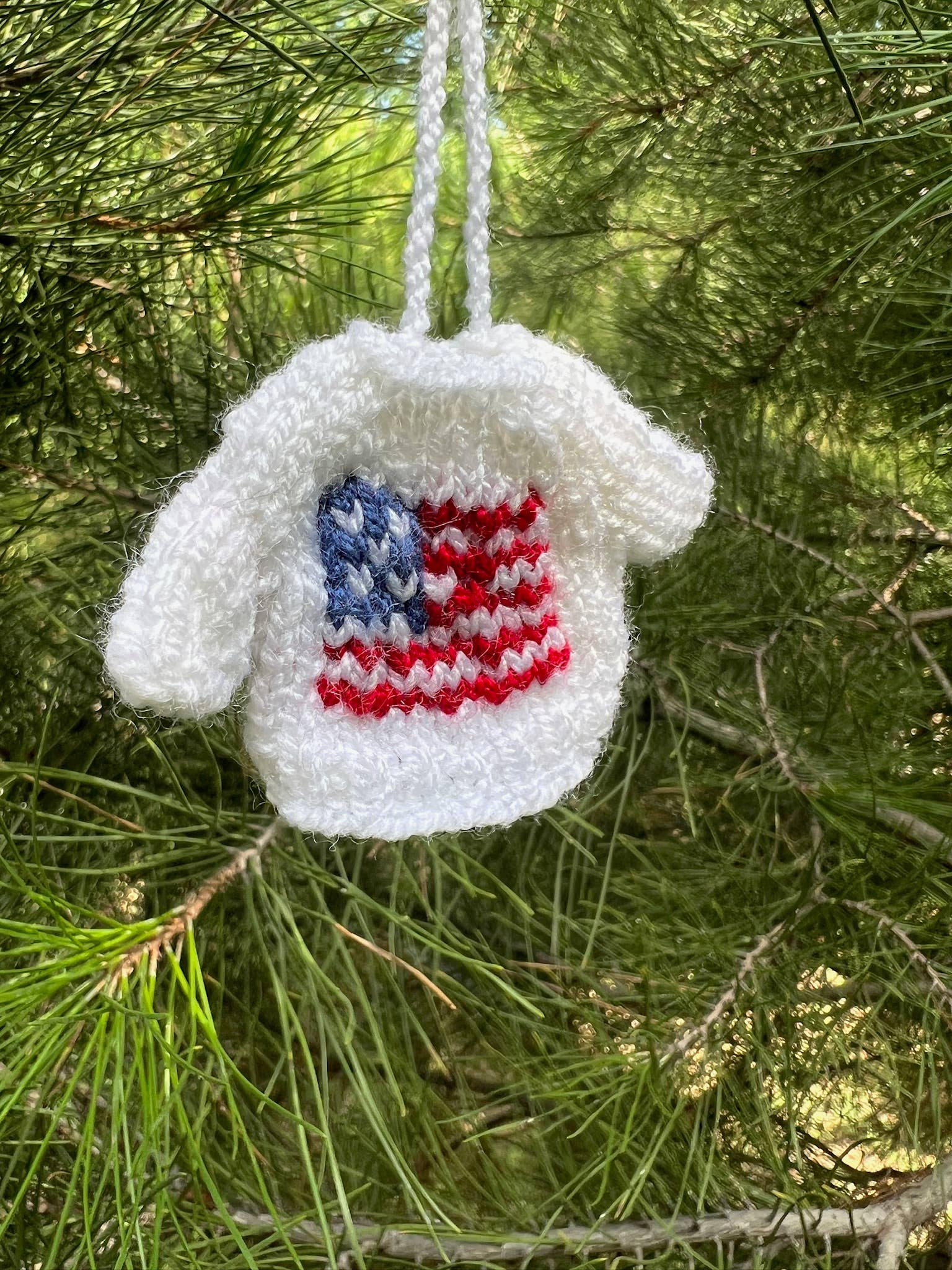 Azerbaijani Socks - Wholesale Ornament Set - Set of 5 Mini Sweater US Flag Ornaments1