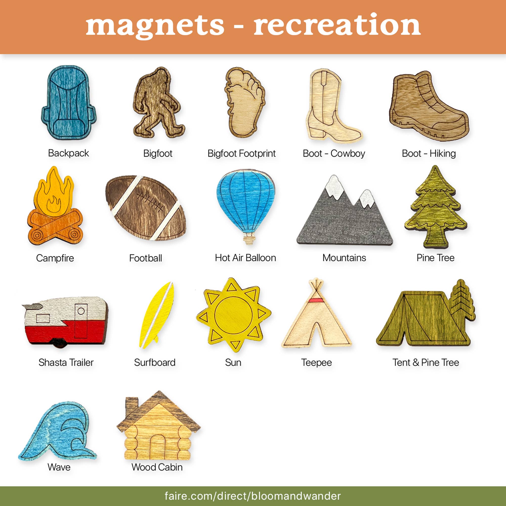 Bloom & Wander – wholesale Magnet – Washington Magneter | WA State Gåvor | Resor - Anpassningsbara8