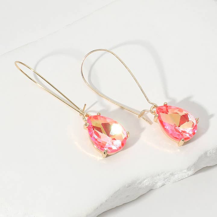 Sensibling Corp. - Wholesale Dangle Earrings - Teardrop Stone Dangle Evening Earrings