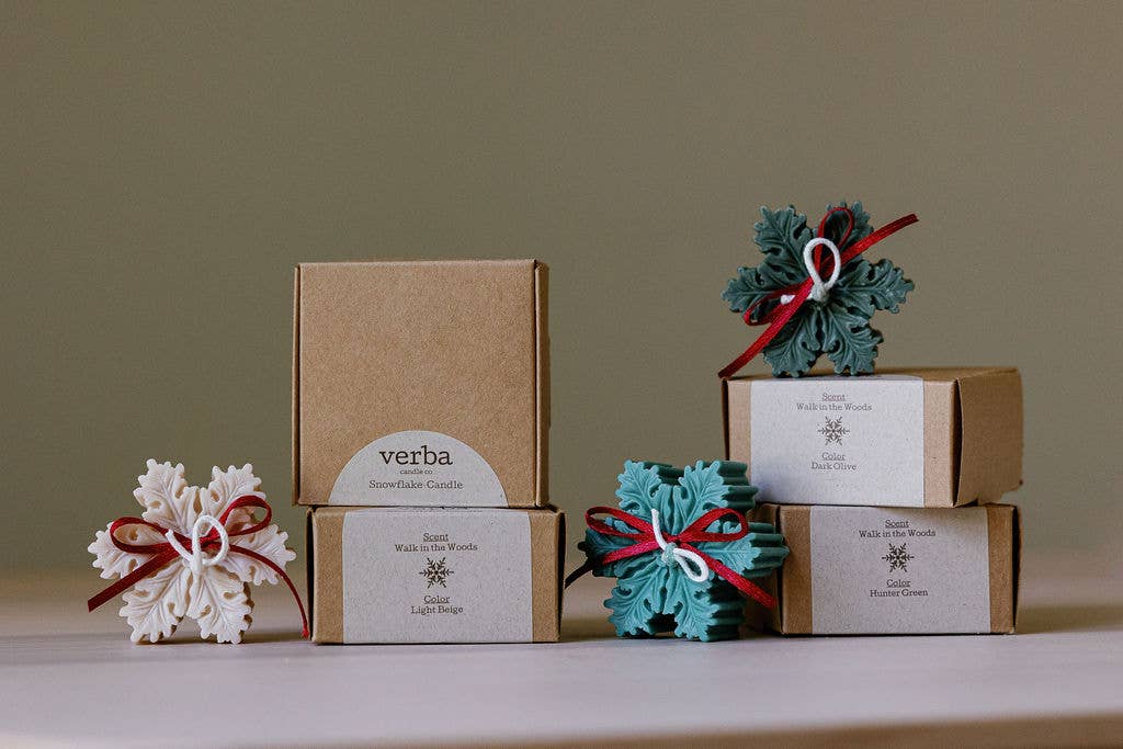 Verba Candle Co - Wholesale Novelty Candle - Snowflake candle,  Christmas decor, Stocking stuffer 3