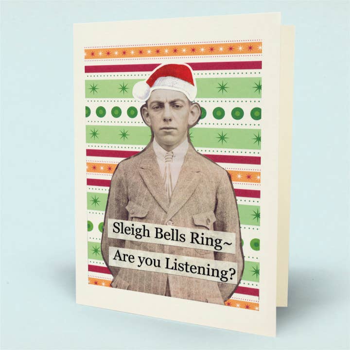 Carte Sleigh Cloches pour la vente par Mina Lee Studio